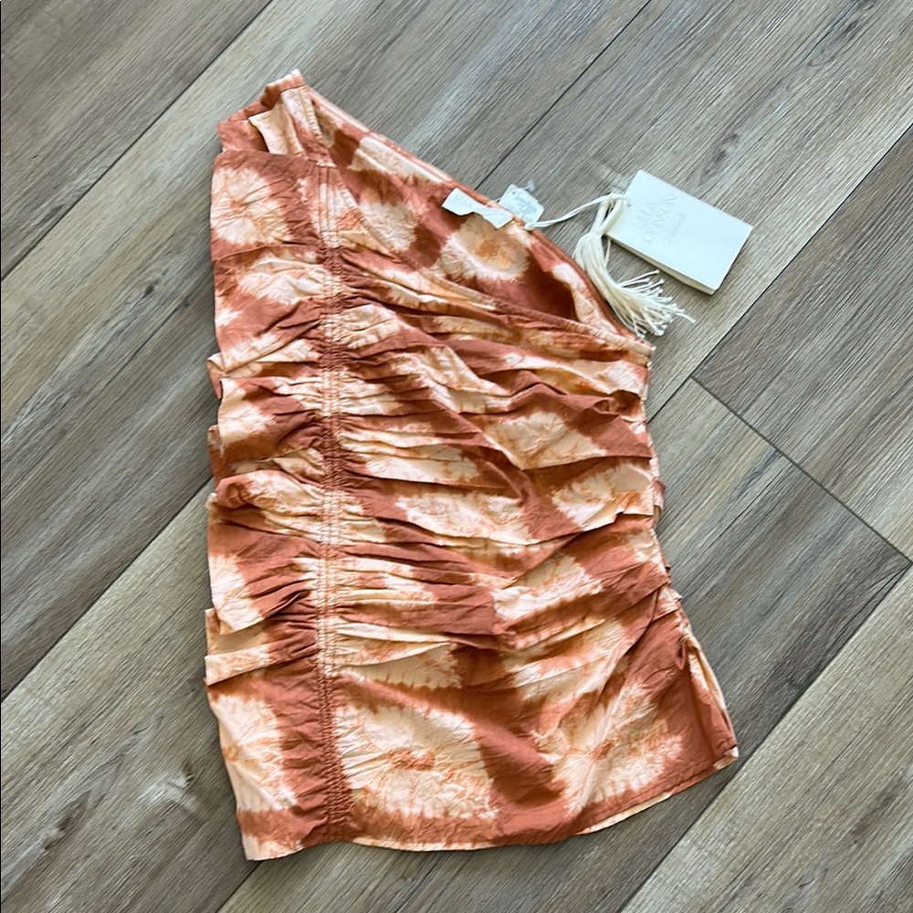 Ulla Johnson Orange Tie-Dye Top